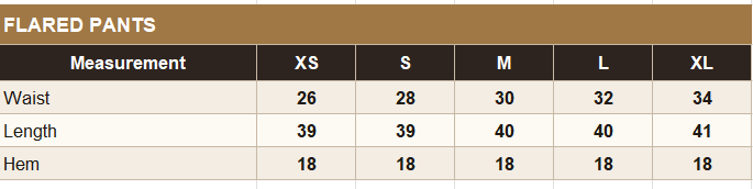 KO-05 Pants Size Guide