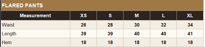 KO-06 Pants Size Guide