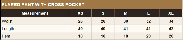 KO-16 Pants Size Guide