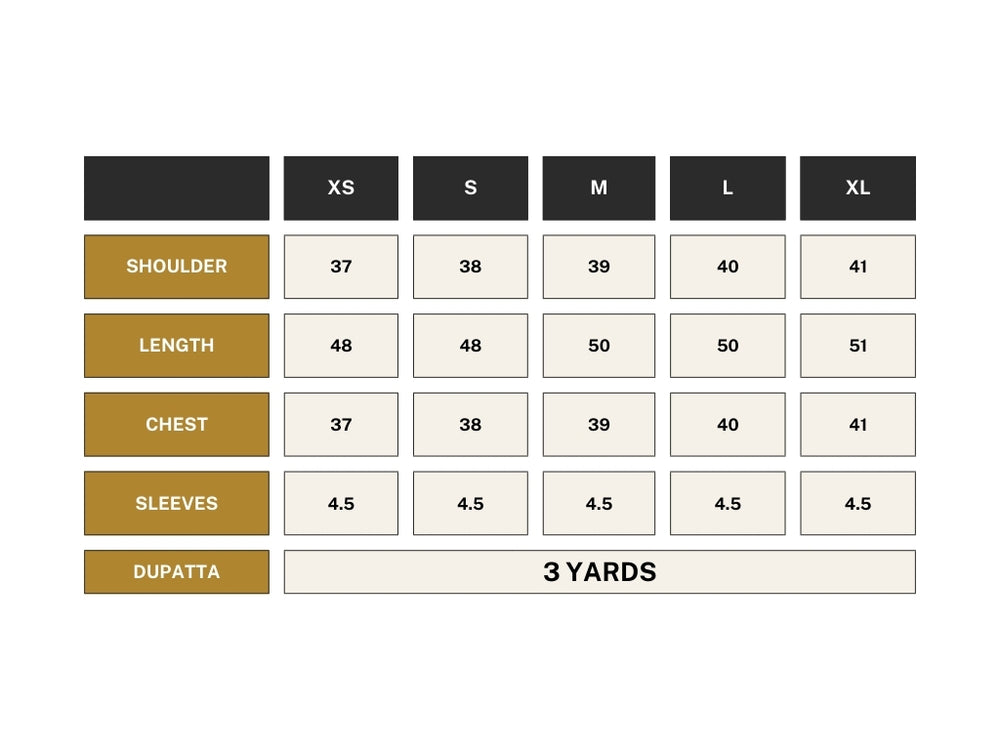 KOS-15 Shirt Size Guide