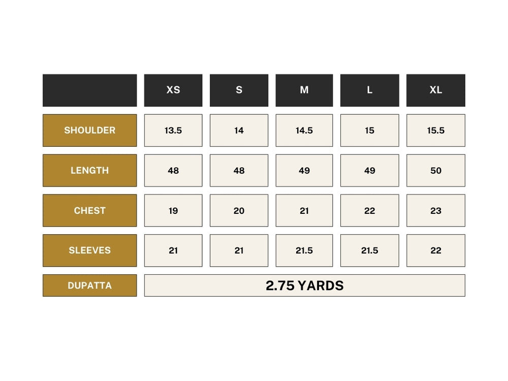KOS-24 Shirt Size Guide