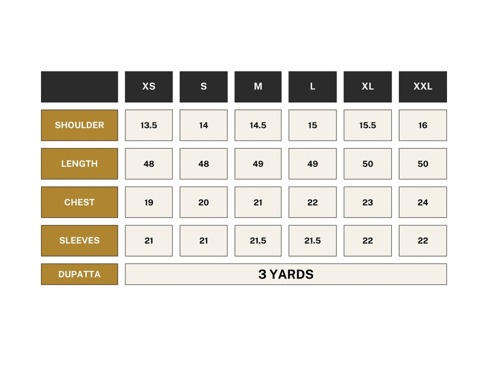 KOS-26 Shirt Size Guide