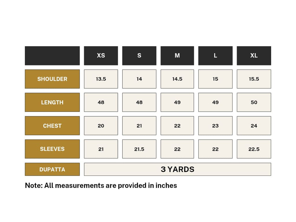 KOS-19 Shirt Size Guide