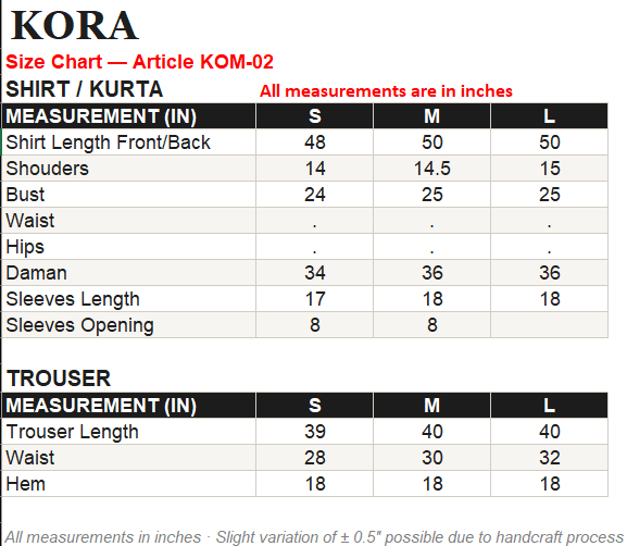Size Guide
