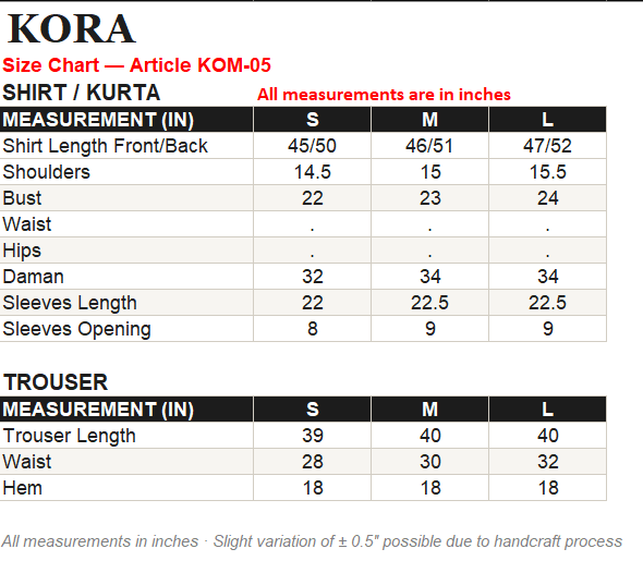 Size Guide