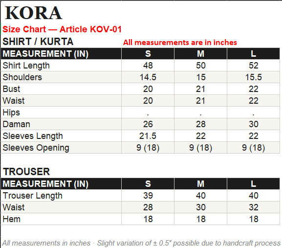 Size Guide