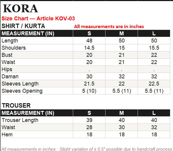 Size Guide